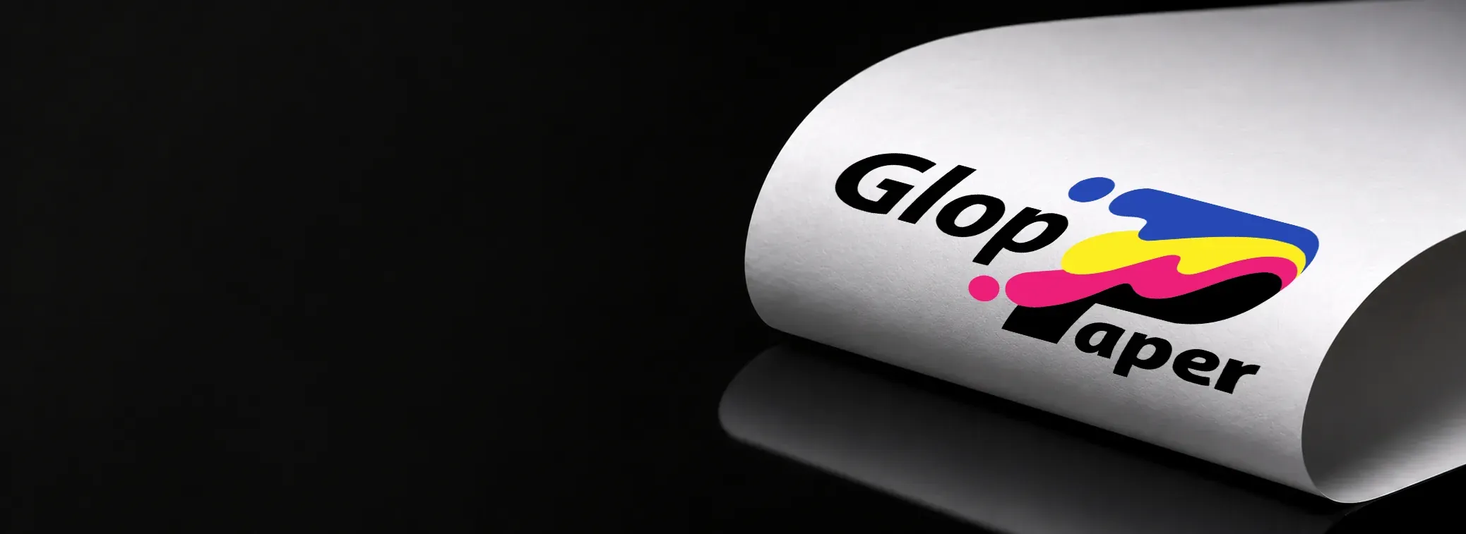 Rollo de papel de sublimación GlopPaper con el logotipo impreso